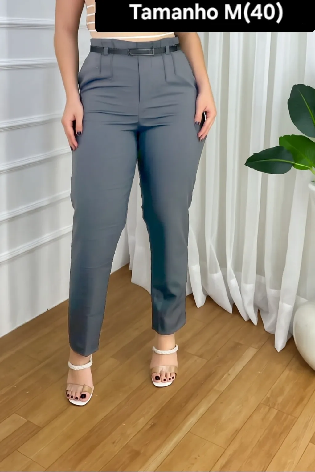 Calça slim alfaiataria