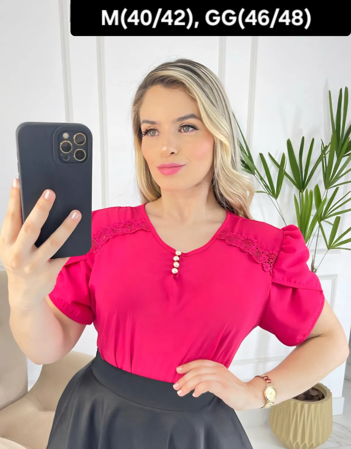 Blusa Manga Curta com gripir