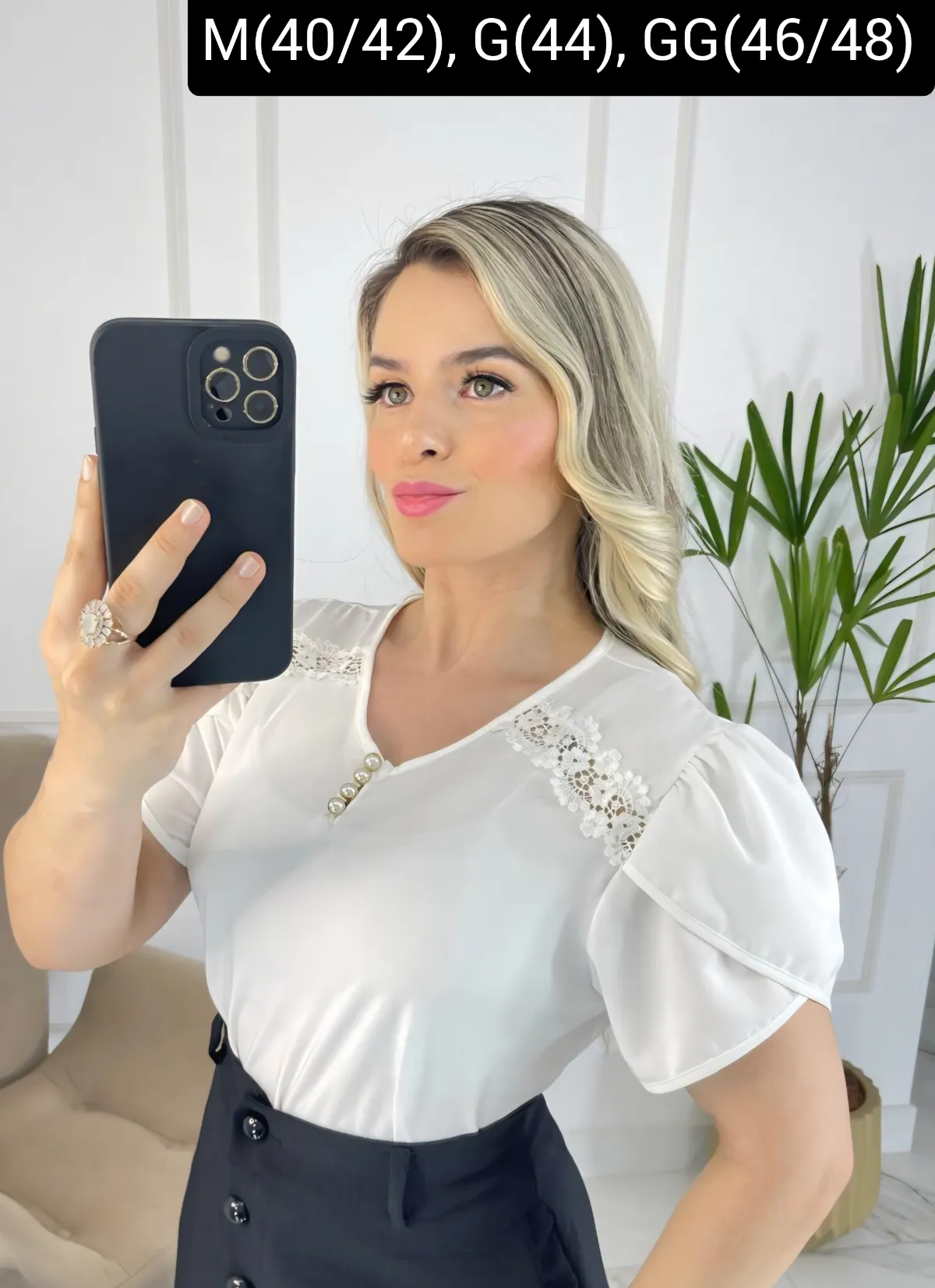 Blusa Manga Curta com gripir