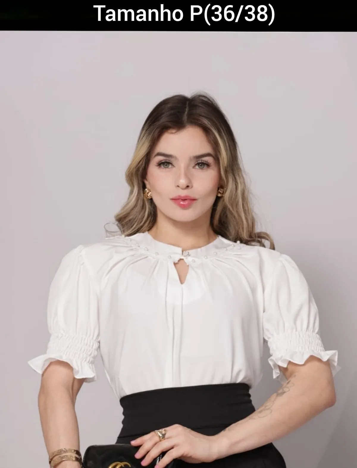 Blusa Manga curta bufantes