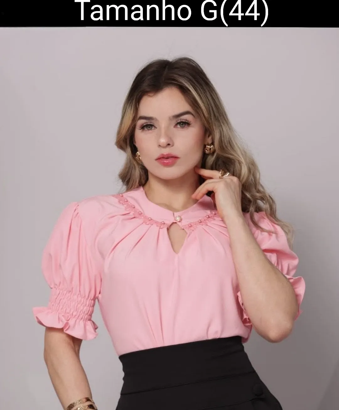 Blusa Manga Curta Bufantes